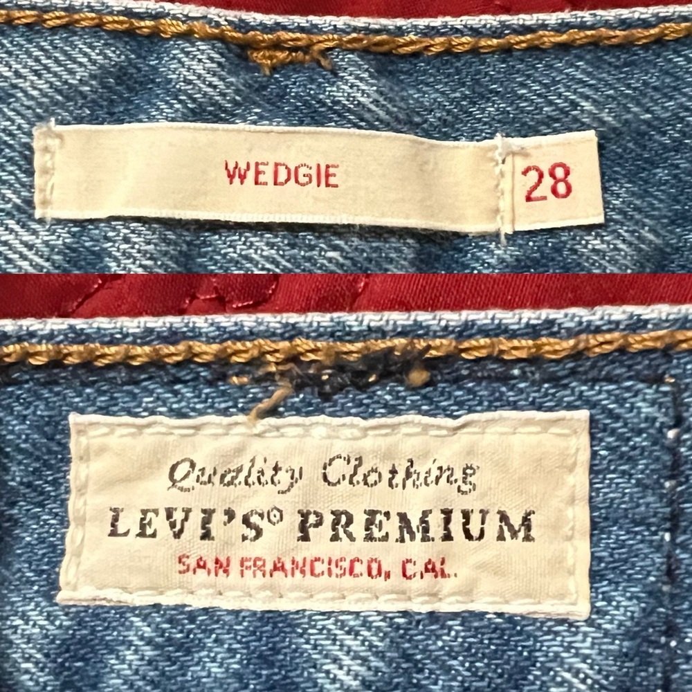 Levi’s Premium Womens Jean Wedgie Icon Athens Asleep Blue High Rise Sz 28 - Picture 11 of 12